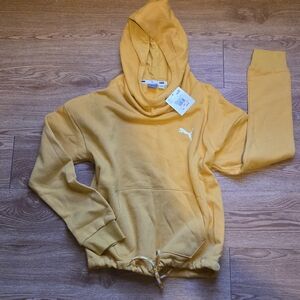 NWT Puma Yellow Pullover Hoodie (Size Small)